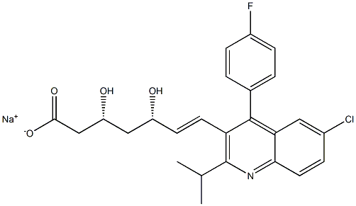 (3R,5S,6E)-3,5-Dihydroxy-7-[6-chloro-4-(4-fluorophenyl)-2-isopropyl-3-quinolinyl]-6-heptenoic acid sodium salt|