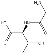 (2S)-2-(グリシルアミノ)-3-ヒドロキシブタン酸 化学構造式