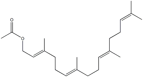 Acetic acid 3,7,11,15-tetramethyl-2,6,10,14-hexadecatetrenyl ester 结构式