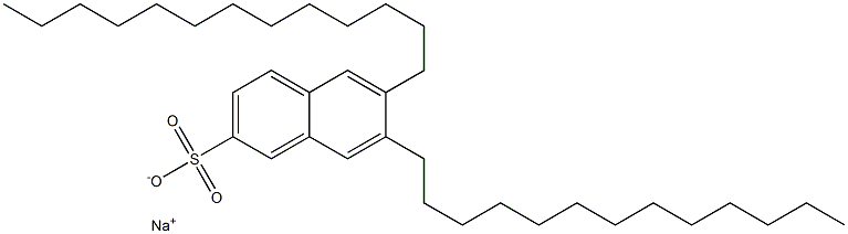 6,7-Ditridecyl-2-naphthalenesulfonic acid sodium salt 结构式