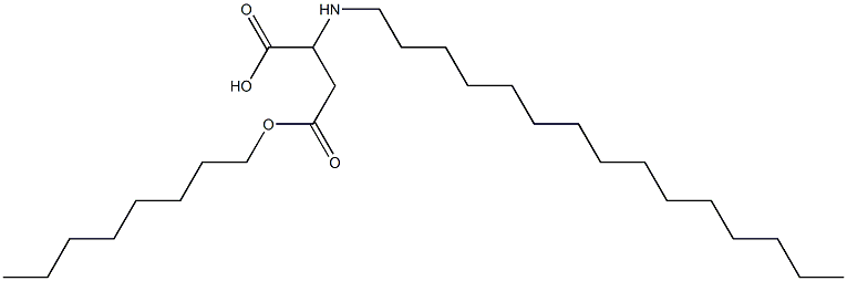 2-(ペンタデシルアミノ)-3-(オクチルオキシカルボニル)プロピオン酸 化学構造式