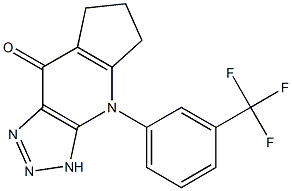 4-[3-(Trifluoromethyl)phenyl]-3,5,6,7-tetrahydrocyclopenta[b]-1,2,3-triazolo[4,5-e]pyridin-8(4H)-one,,结构式
