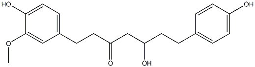 1-(3-Methoxy-4-hydroxyphenyl)-5-hydroxy-7-(4-hydroxyphenyl)-3-heptanone Structure