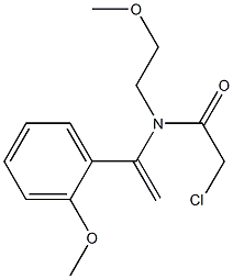 N-[1-(2-メトキシフェニル)ビニル]-N-[2-メトキシエチル]-2-クロロアセトアミド 化学構造式