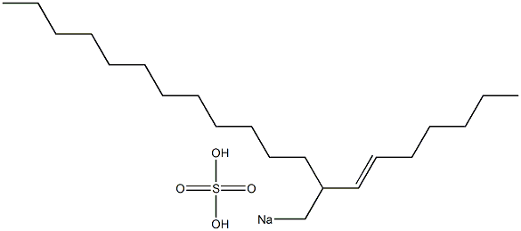 Sulfuric acid 2-(1-heptenyl)tetradecyl=sodium ester salt,,结构式