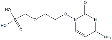 1-[2-(Phosphonomethoxy)ethoxy]cytosine Struktur