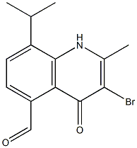 3-Bromo-1,4-dihydro-8-isopropyl-2-methyl-4-oxoquinoline-5-carbaldehyde 结构式