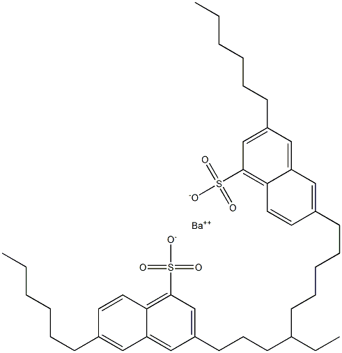 ビス(3,6-ジヘキシル-1-ナフタレンスルホン酸)バリウム 化学構造式