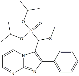 (2-Phenylimidazo[1,2-a]pyrimidin-3-yl)(methylthio)methylphosphonic acid diisopropyl ester Structure