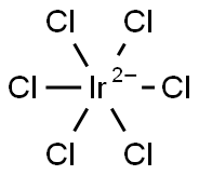 Hexachloroiridate (IV),,结构式