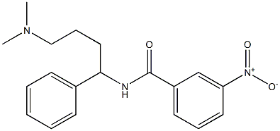 N-[4-(Dimethylamino)-1-phenylbutyl]-3-nitrobenzamide,,结构式