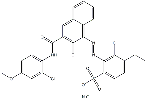 3-Chloro-4-ethyl-2-[[3-[[(2-chloro-4-methoxyphenyl)amino]carbonyl]-2-hydroxy-1-naphtyl]azo]benzenesulfonic acid sodium salt