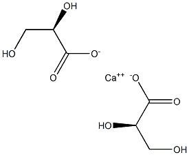 Bis[(R)-2,3-dihydroxypropionic acid]calcium salt,,结构式