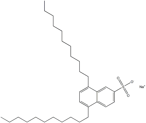 5,8-Diundecyl-2-naphthalenesulfonic acid sodium salt Structure