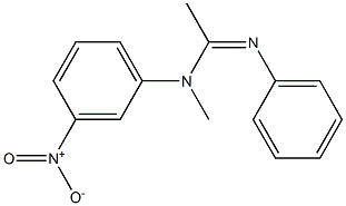 N1-メチル-N2-フェニル-N1-(3-ニトロフェニル)アセトアミジン 化学構造式