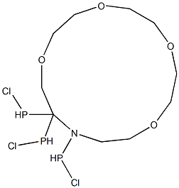 1-Trichlorophosphino-1-aza-4,7,10,13-tetraoxacyclopentadecane,,结构式