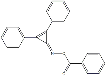 Benzoic acid [(1,2-diphenyl-1-cyclopropen-3-ylidene)amino] ester Structure