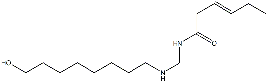 N-[[(8-Hydroxyoctyl)amino]methyl]-3-hexenamide Structure