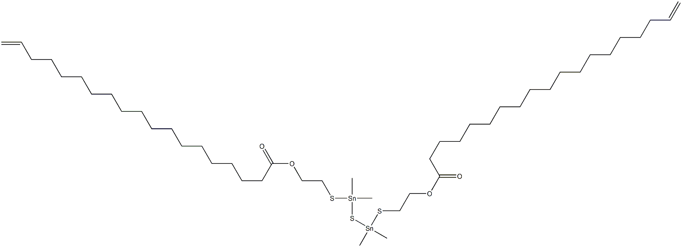Bis[dimethyl[[2-(17-octadecenylcarbonyloxy)ethyl]thio]stannyl] sulfide Structure