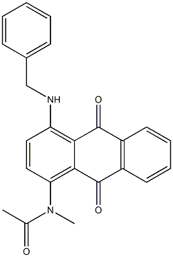 1-(N-Methylacetylamino)-4-(benzylamino)anthraquinone Structure