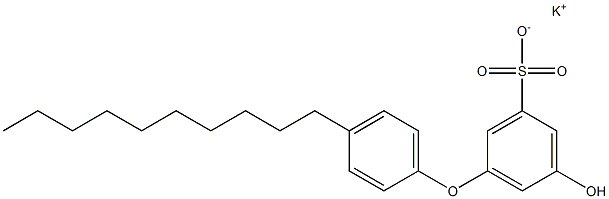 5-Hydroxy-4'-decyl[oxybisbenzene]-3-sulfonic acid potassium salt Structure
