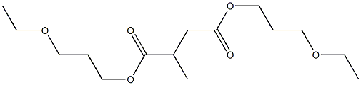 プロパン-1,2-ジカルボン酸ビス(3-エトキシプロピル) 化学構造式