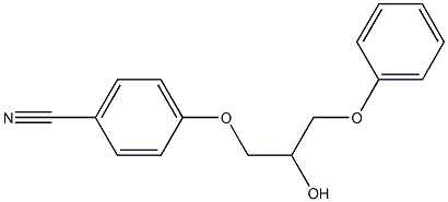 1-フェノキシ-3-(4-シアノフェノキシ)-2-プロパノール 化学構造式