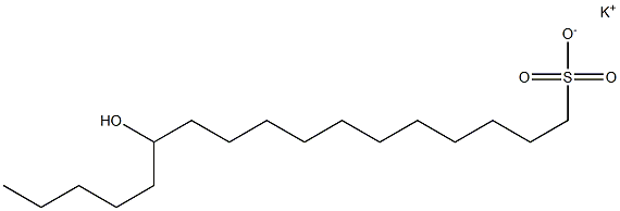 12-Hydroxyheptadecane-1-sulfonic acid potassium salt 结构式