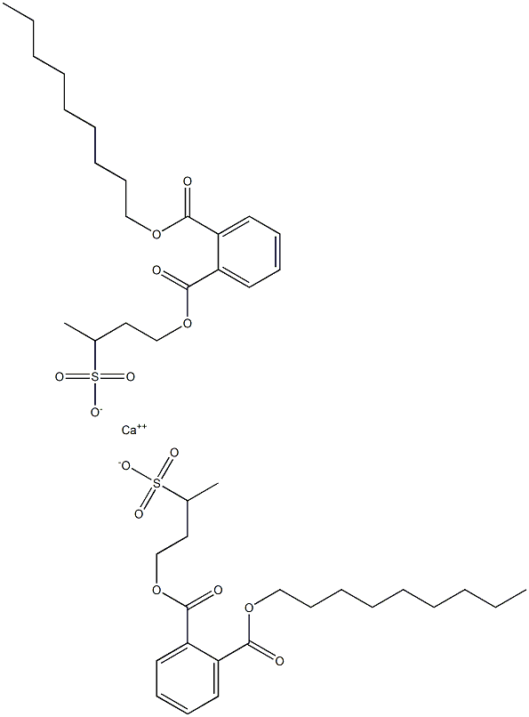 Bis[4-[(2-nonyloxycarbonylphenyl)carbonyloxy]butane-2-sulfonic acid]calcium salt,,结构式