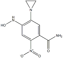 5-(アジリジン-1-イル)-4-ヒドロキシアミノ-2-ニトロベンズアミド 化学構造式
