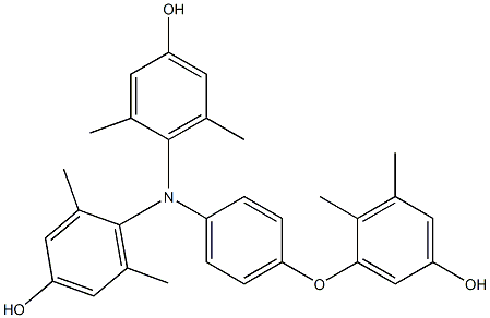 N,N-Bis(4-hydroxy-2,6-dimethylphenyl)-4-(5-hydroxy-2,3-dimethylphenoxy)benzenamine Structure