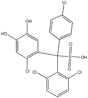 (4-Chlorophenyl)(2,6-dichlorophenyl)(6-chloro-3,4-dihydroxyphenyl)methanesulfonic acid