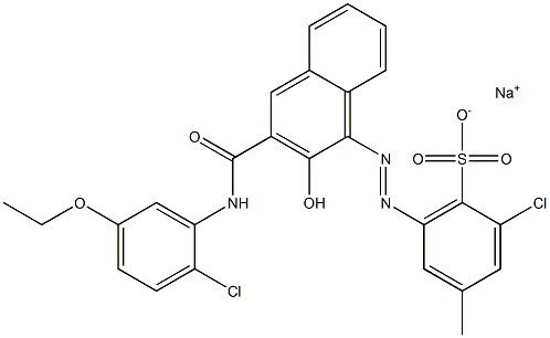 2-Chloro-4-methyl-6-[[3-[[(2-chloro-5-ethoxyphenyl)amino]carbonyl]-2-hydroxy-1-naphtyl]azo]benzenesulfonic acid sodium salt