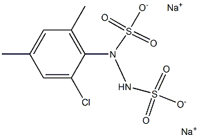 2-(2-Chloro-4,6-dimethylphenyl)hydrazine-1,2-disulfonic acid disodium salt Structure