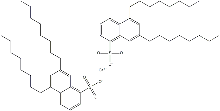 Bis(5,7-dioctyl-1-naphthalenesulfonic acid)calcium salt,,结构式