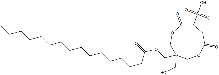 Palmitic acid [1-(hydroxymethyl)-4,7-dioxo-6-sulfo-3,8-dioxacyclononan-1-yl]methyl ester Structure