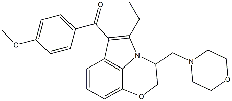  2,3-Dihydro-5-ethyl-6-(4-methoxybenzoyl)-3-morpholinomethylpyrrolo[1,2,3-de]-1,4-benzoxazine