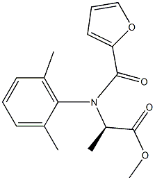 (2R)-2-[(2,6-Dimethylphenyl)(2-furanylcarbonyl)amino]propanoic acid methyl ester,,结构式