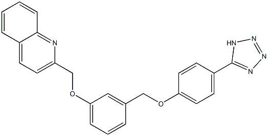 2-[3-[4-(1H-Tetrazol-5-yl)phenoxymethyl]phenoxymethyl]quinoline Struktur
