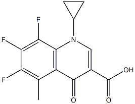 1-Cyclopropyl-1,4-dihydro-4-oxo-5-methyl-6,7,8-trifluoroquinoline-3-carboxylic acid,,结构式