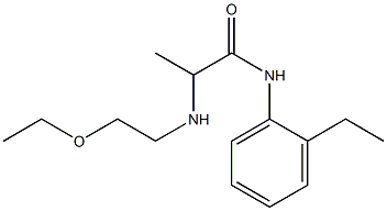 N-(2-Ethylphenyl)-2-(2-ethoxyethylamino)propionamide Struktur