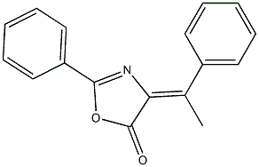 2-Phenyl-4-[(Z)-1-phenylethylidene]oxazole-5(4H)-one 结构式