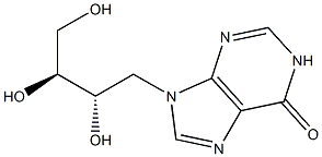 9-[(2S,3S)-2,3,4-Trihydroxybutyl]-9H-purin-6(1H)-one Structure