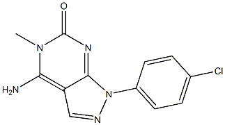 4-Amino-1-(4-chlorophenyl)-5-methyl-1H-pyrazolo[3,4-d]pyrimidin-6(5H)-one Structure