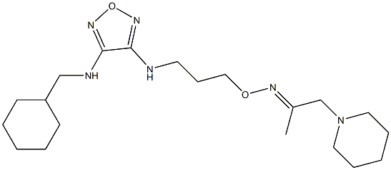 1-ピペリジノ-2-プロパノンO-[3-[[4-[(シクロヘキシルメチル)アミノ]フラザン-3-イル]アミノ]プロピル]オキシム 化学構造式