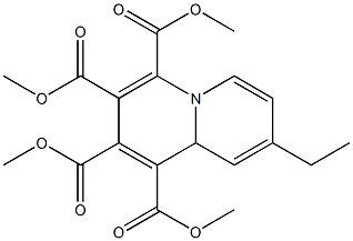 8-エチル-9aH-キノリジン-1,2,3,4-テトラカルボン酸テトラメチル 化学構造式