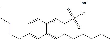 3,6-Dipentyl-2-naphthalenesulfonic acid sodium salt,,结构式