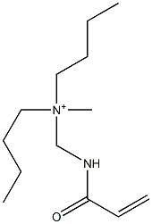 N-ブチル-N-メチル-N-[[(1-オキソ-2-プロペニル)アミノ]メチル]-1-ブタンアミニウム 化学構造式