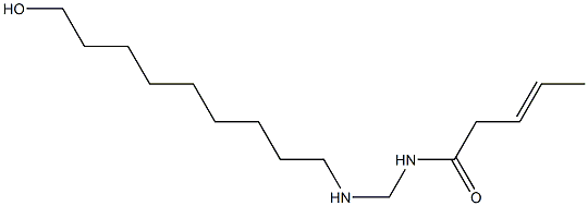 N-[[(9-ヒドロキシノニル)アミノ]メチル]-3-ペンテンアミド 化学構造式