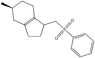 (6S)-4,5,6,7-テトラヒドロ-3-フェニルスルホニルメチル-6-メチルインダン 化学構造式